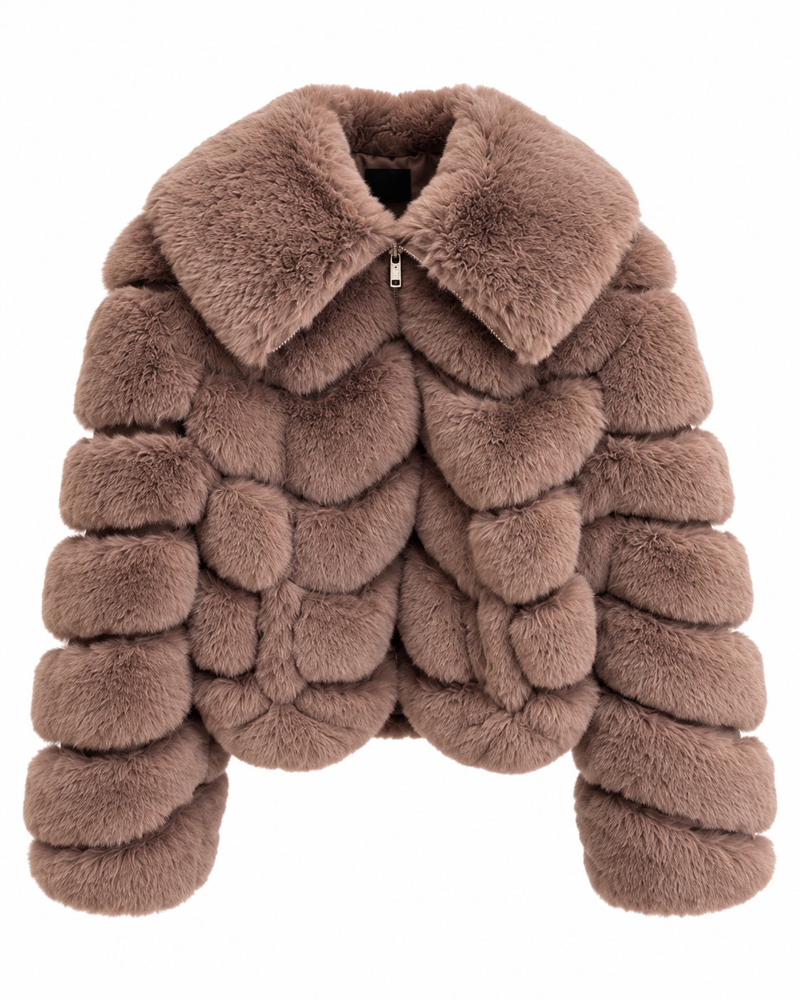 Faux-fur cropped statement jacket