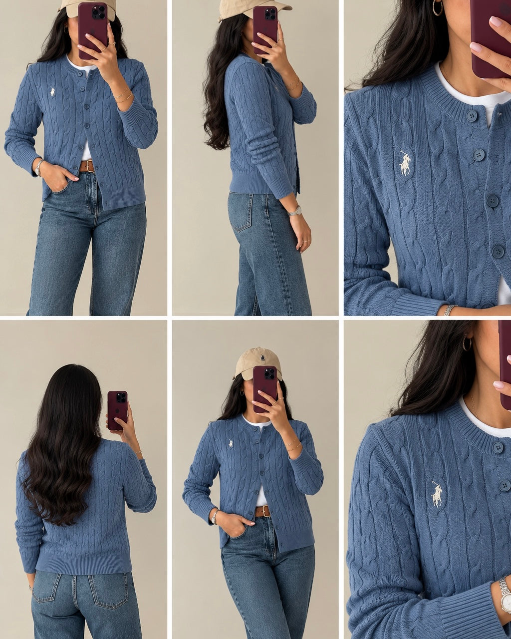 Cable knit cardigan