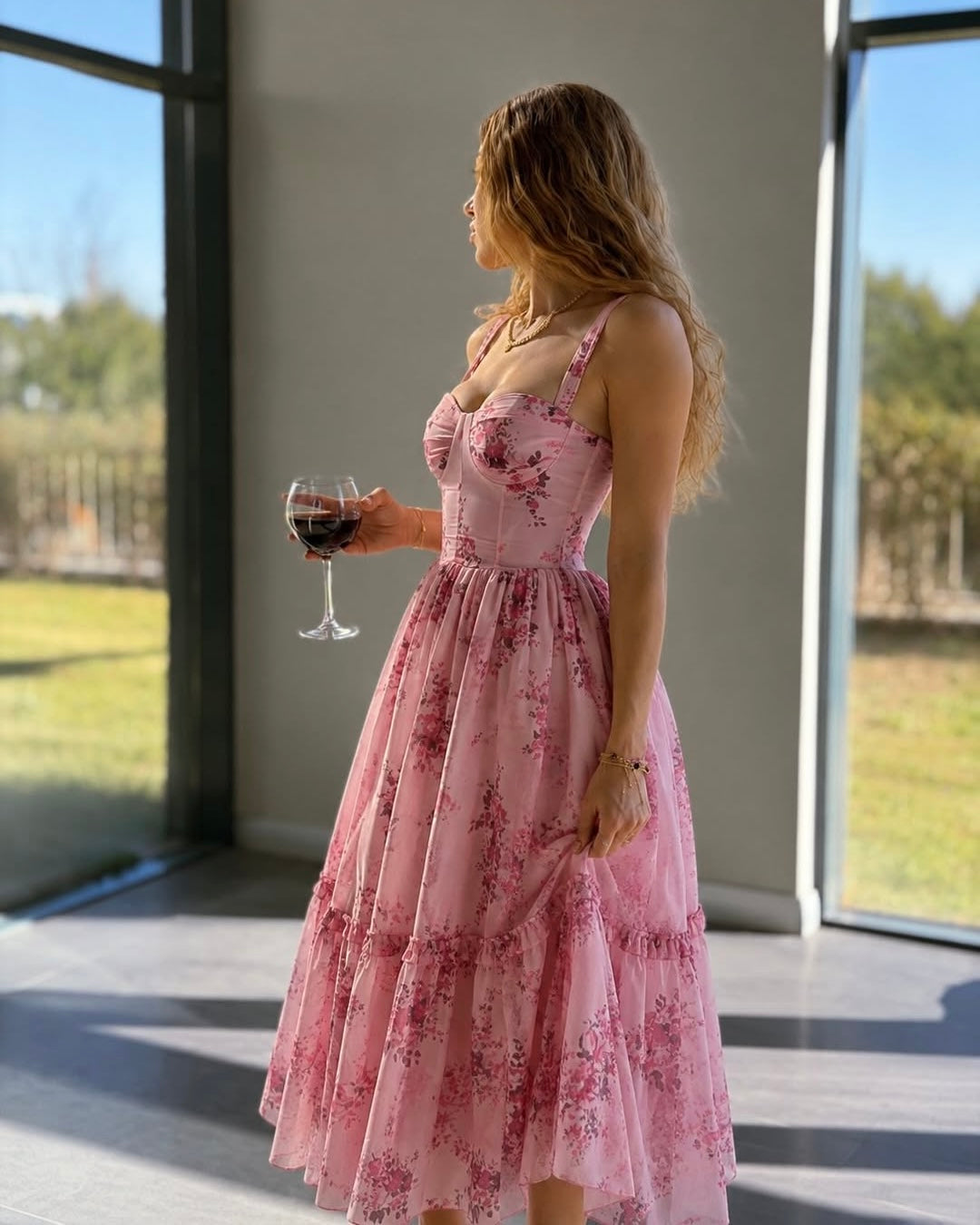 Floral midi dress