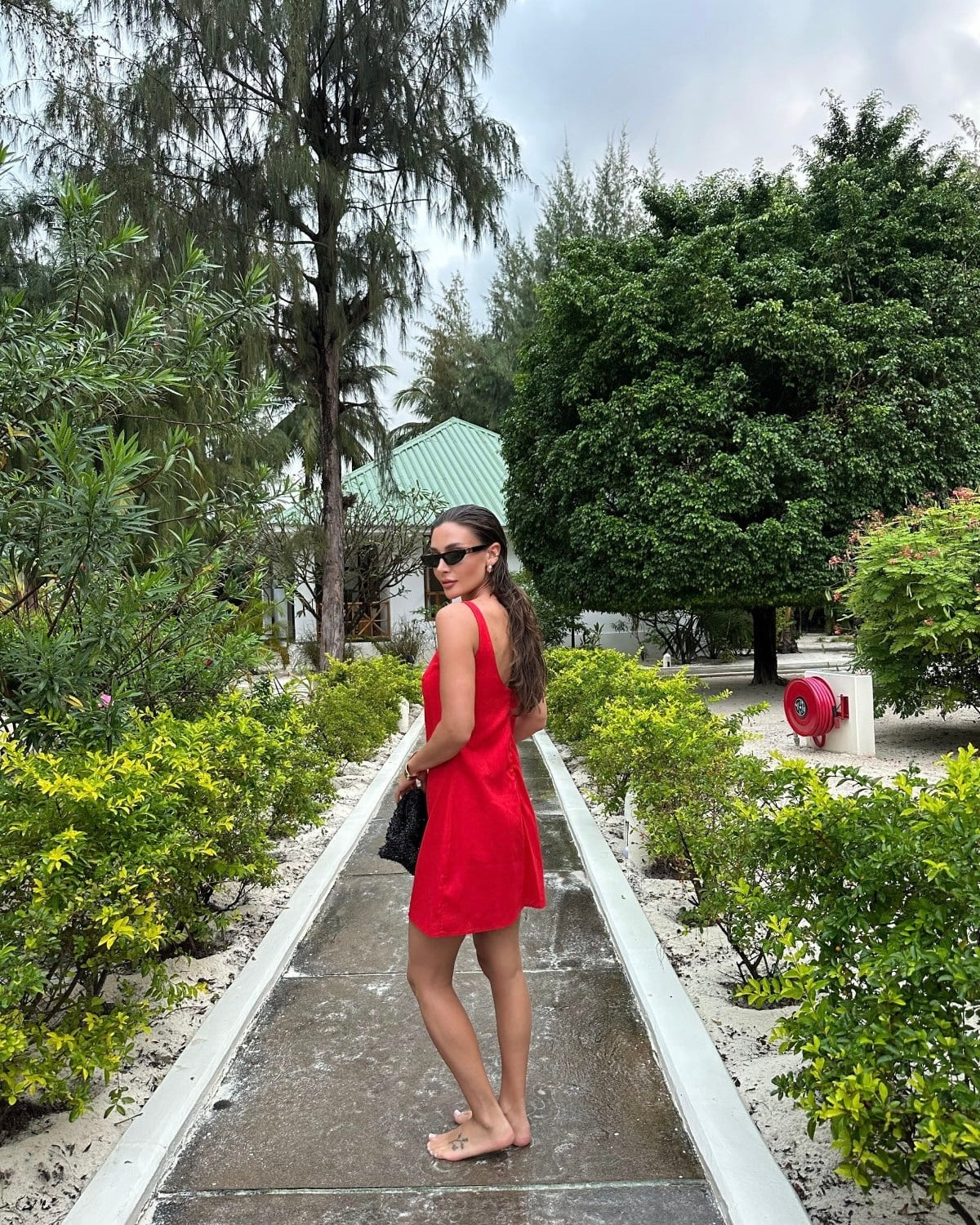 Ted crew neck mini dress