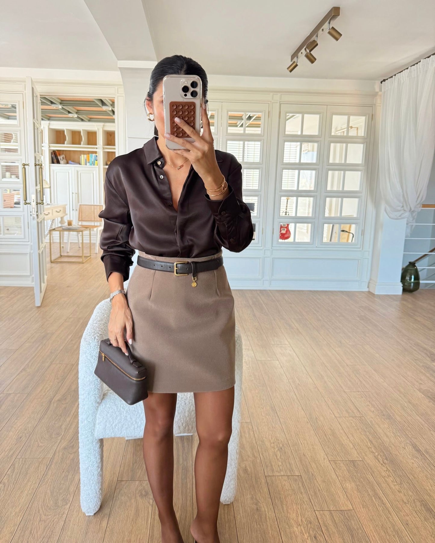 Bola velvet mini skirt