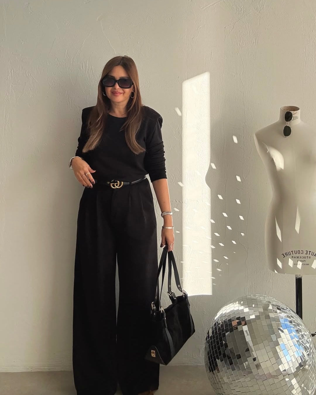 Padded blouse and trousers set