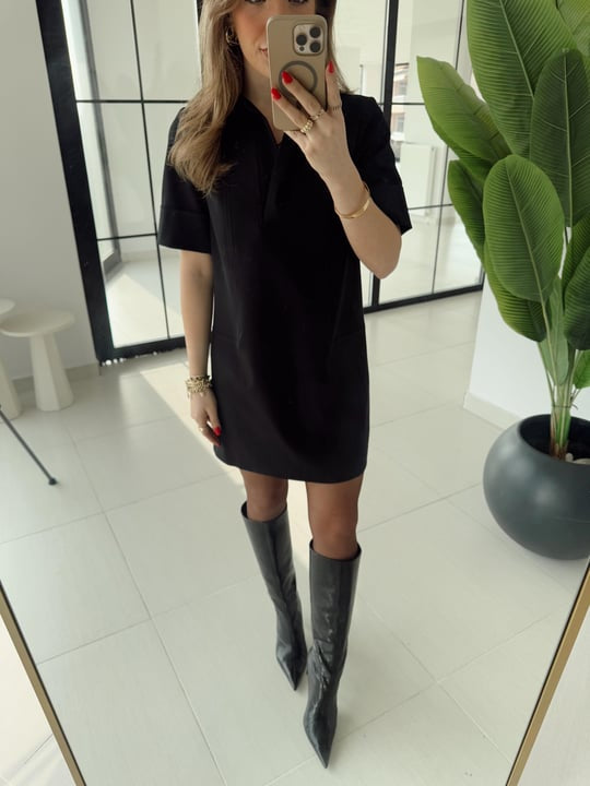 Polo collar dress