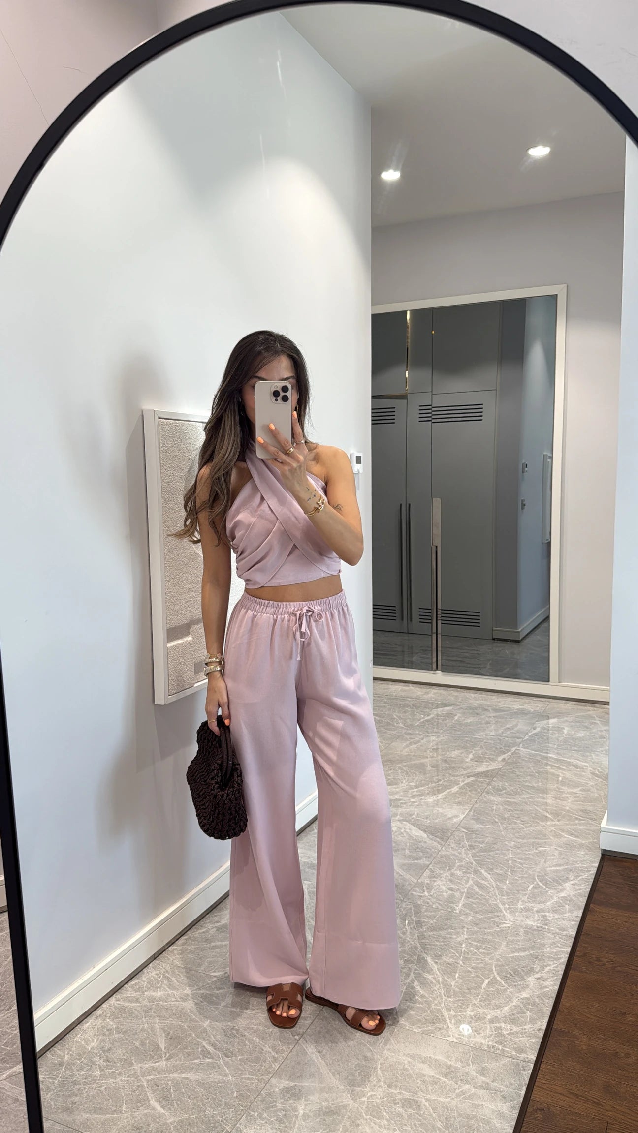Double breasted neck tie suit