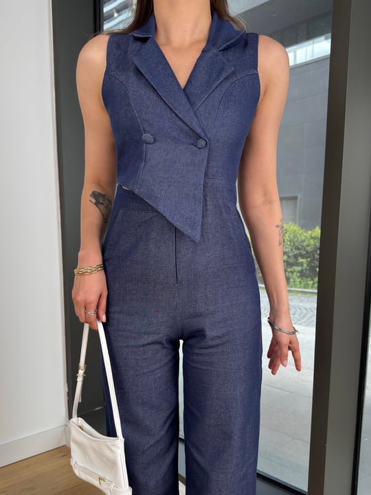 denim romper