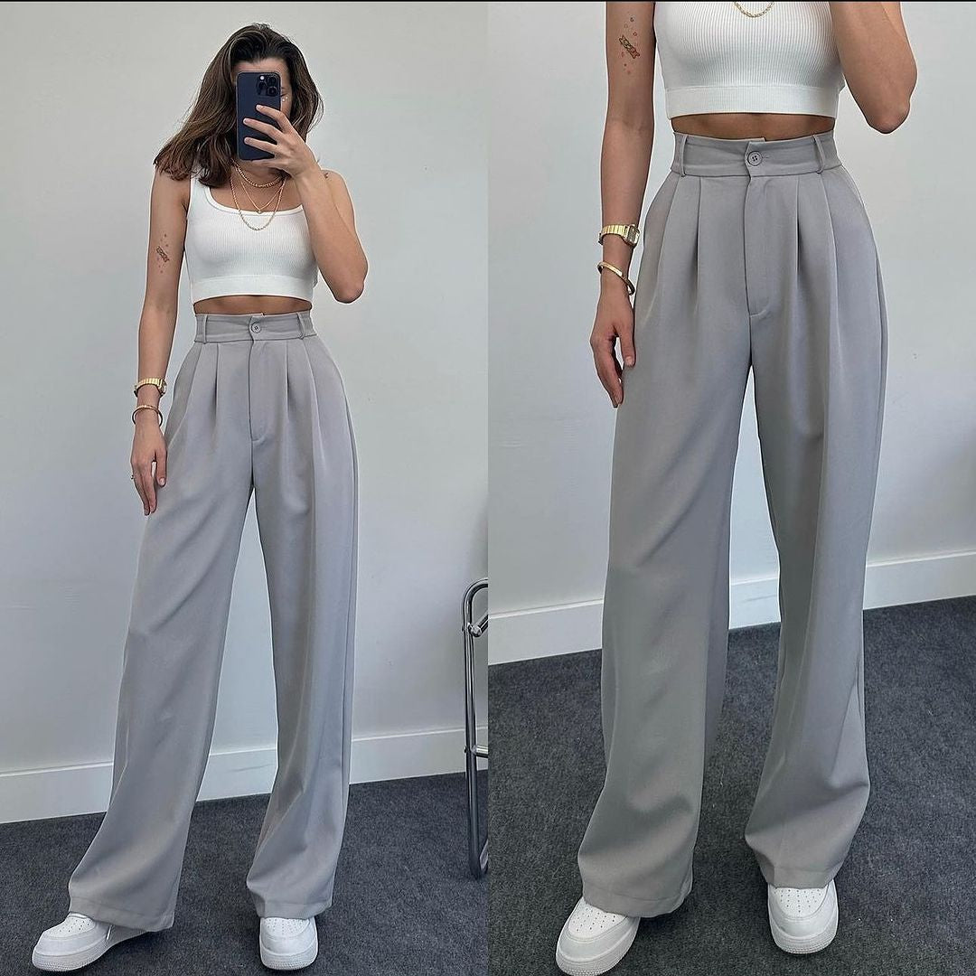 Darted Palazzo Trousers