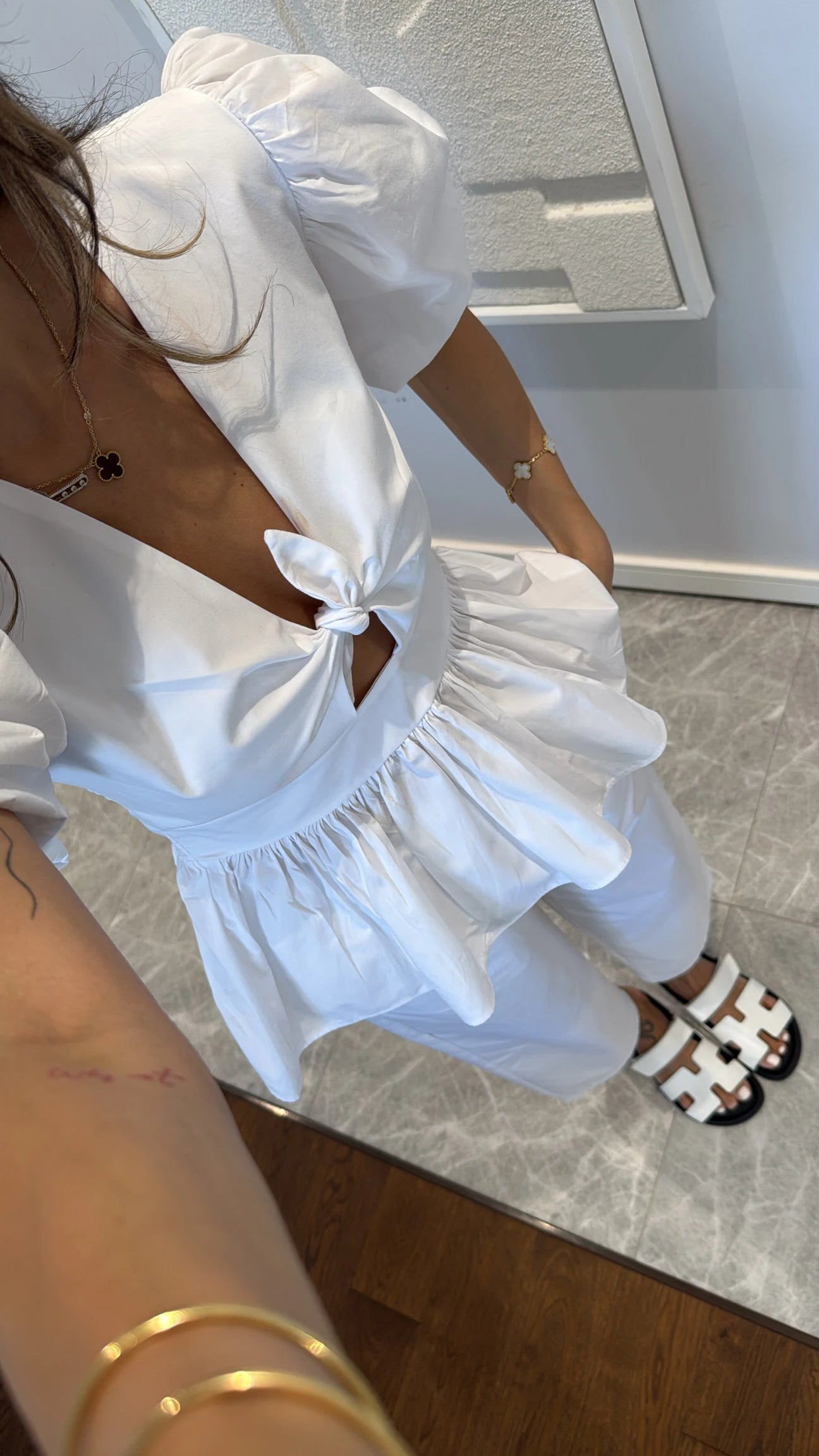 Rolled short sleeve trousers suit