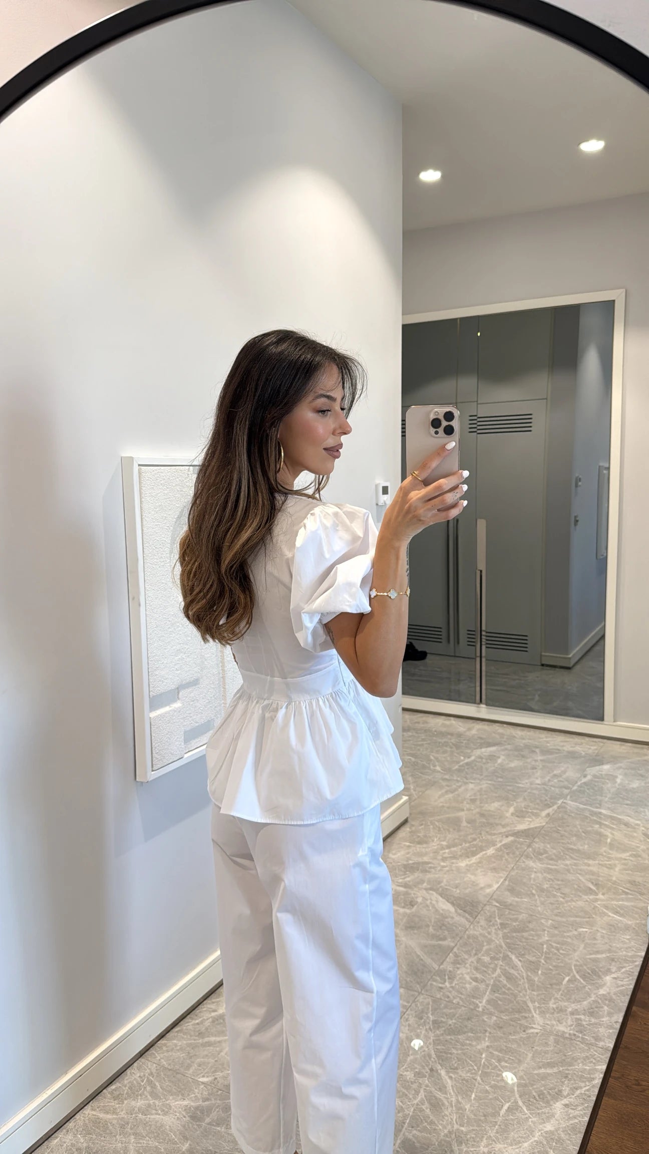 Rolled short sleeve trousers suit