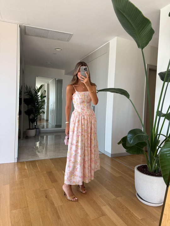 Rosalie strappy floral dress