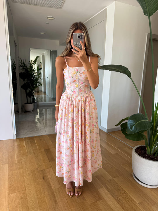 Rosalie strappy floral dress