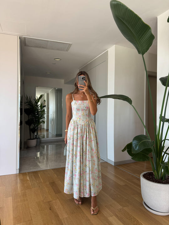 Rosalie strappy floral dress
