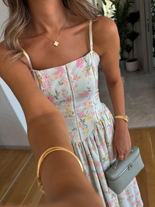 Rosalie strappy floral dress