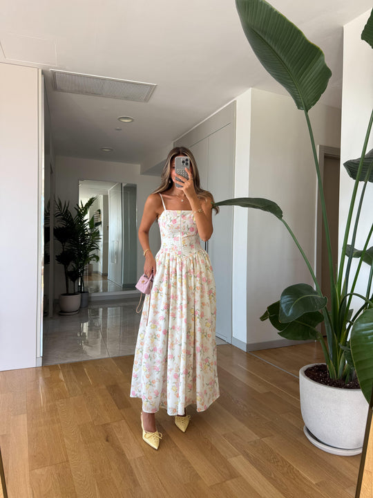 Rosalie strappy floral dress