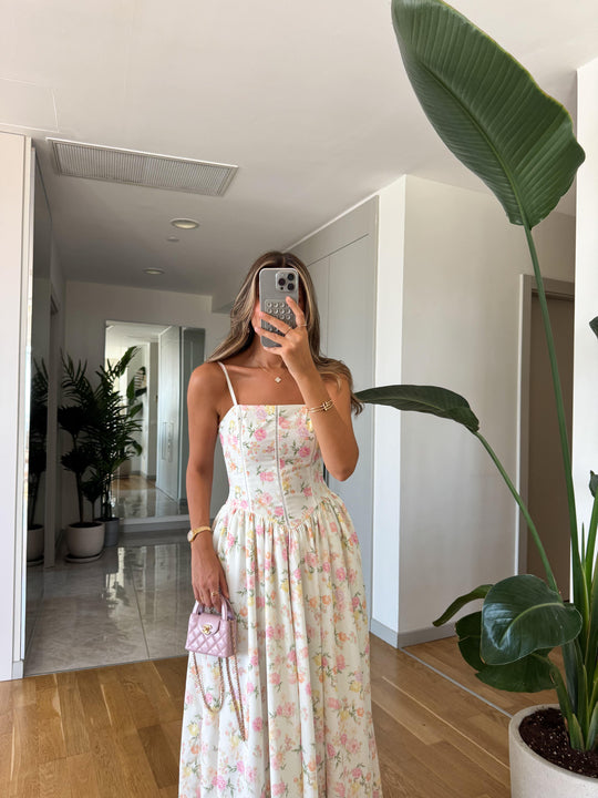 Rosalie strappy floral dress