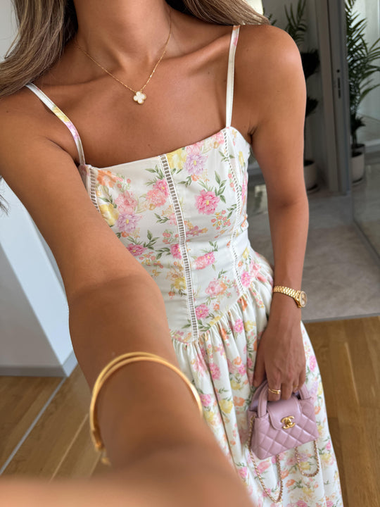 Rosalie strappy floral dress