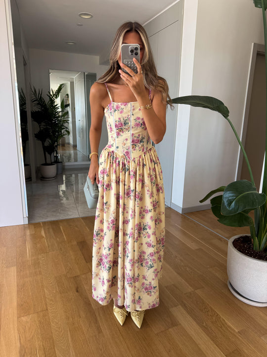 Rosalie strappy floral dress