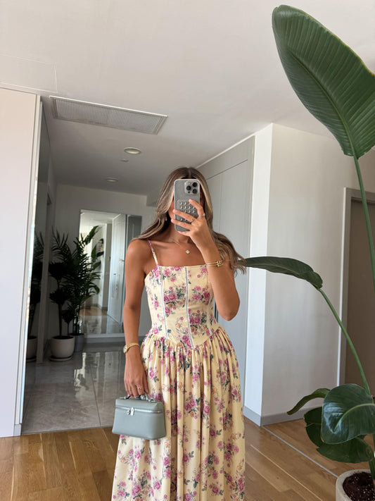 Rosalie strappy floral dress