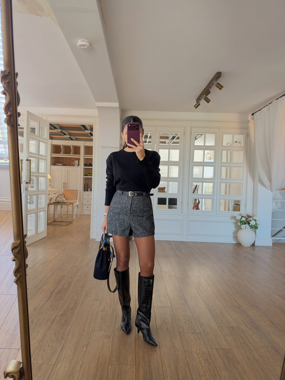 Frog-fastened jacket paired with matching shorts