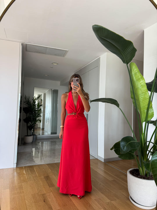 Devon Cupro midi dress
