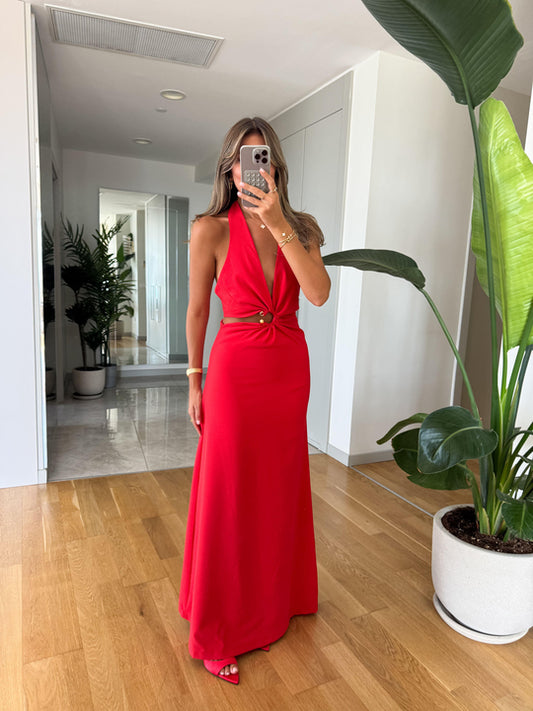 Devon Cupro midi dress