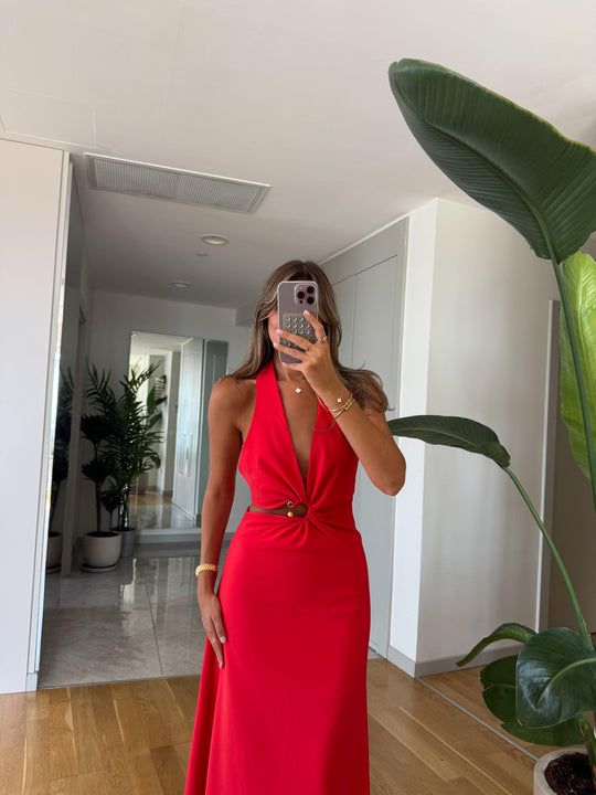 Devon Cupro midi dress