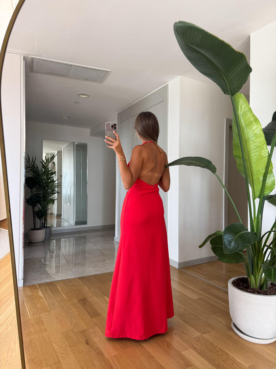 Devon Cupro midi dress