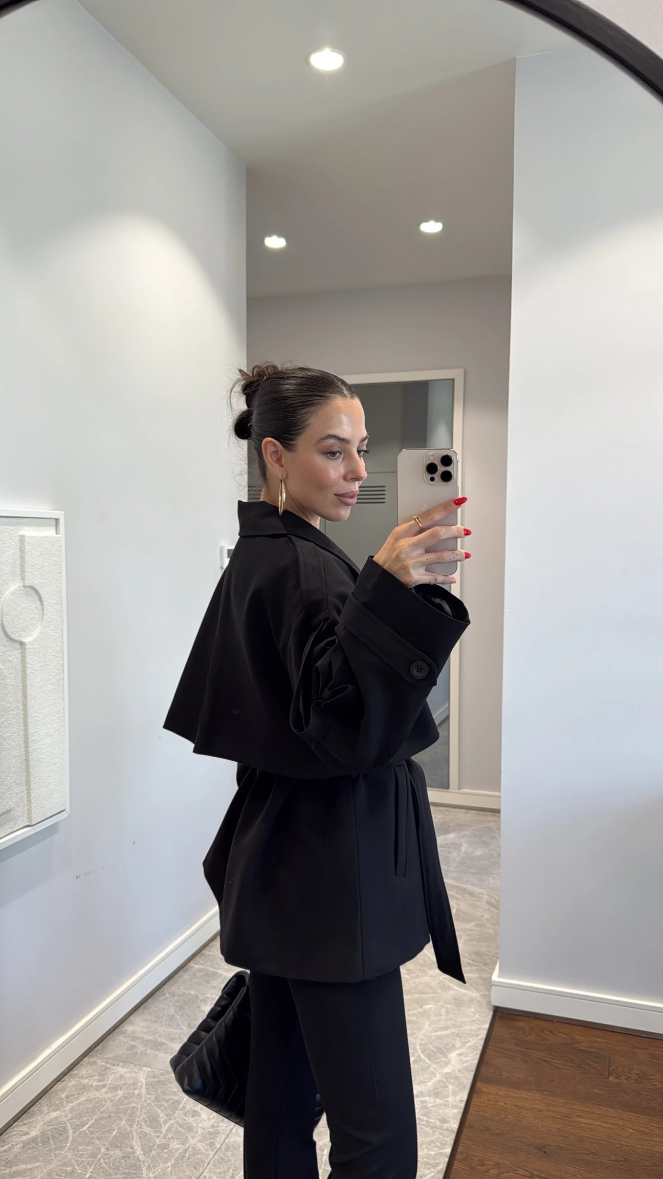 Oversized drop shoulder trench coat