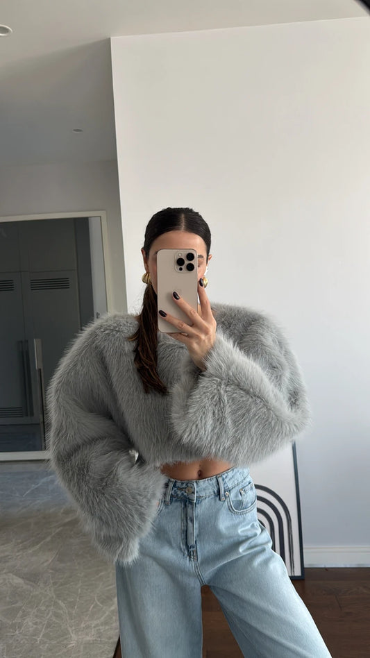 Brand equivalent fur sweater